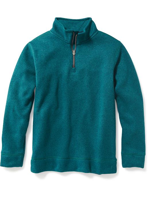 View large product image 1 of 1. Sweater-Knit Fleece 1/2-Zip Pullover for Boys