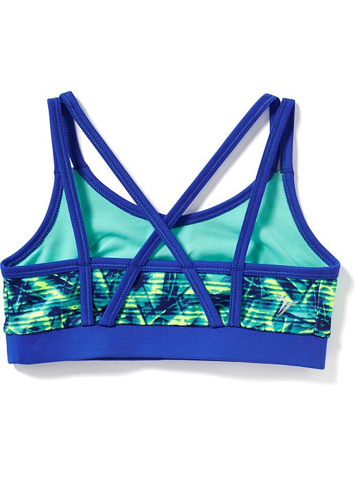 View large product image 2 of 2. Go-Dry Cross-Back Sports Bra for Girls