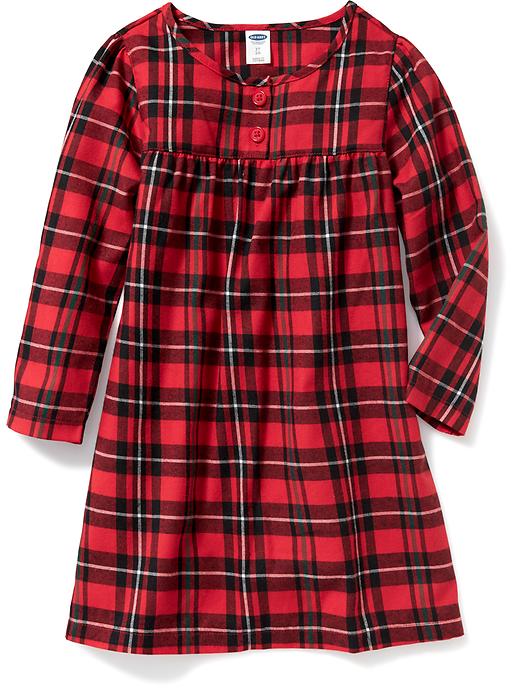 View large product image 1 of 1. Plaid Flannel Sleep Dress for Baby