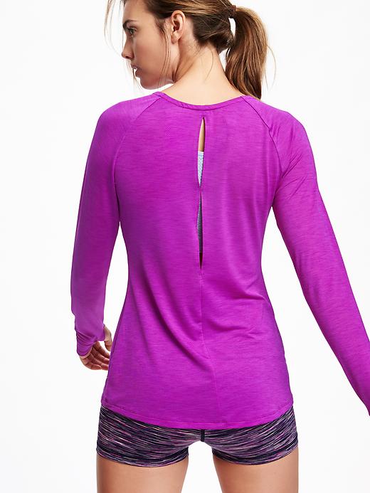 Image number 4 showing, Go-Dry Long Sleeve Performance Top for Women
