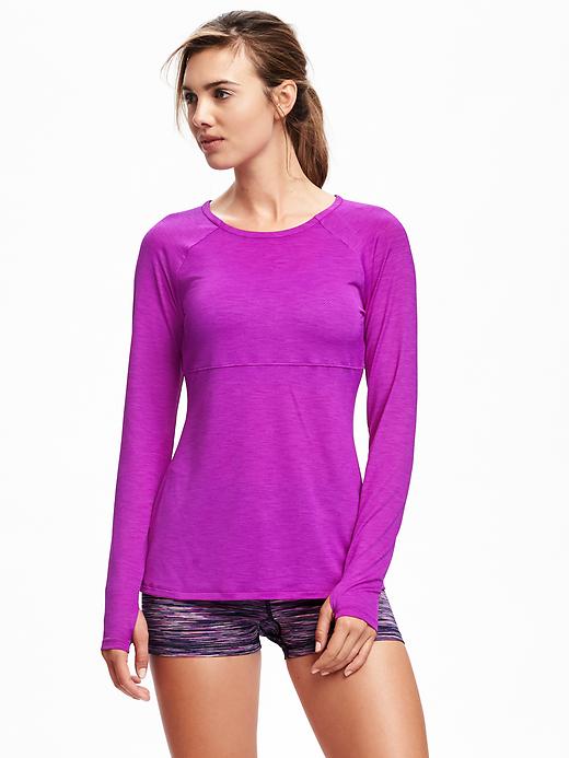 Image number 1 showing, Go-Dry Long Sleeve Performance Top for Women