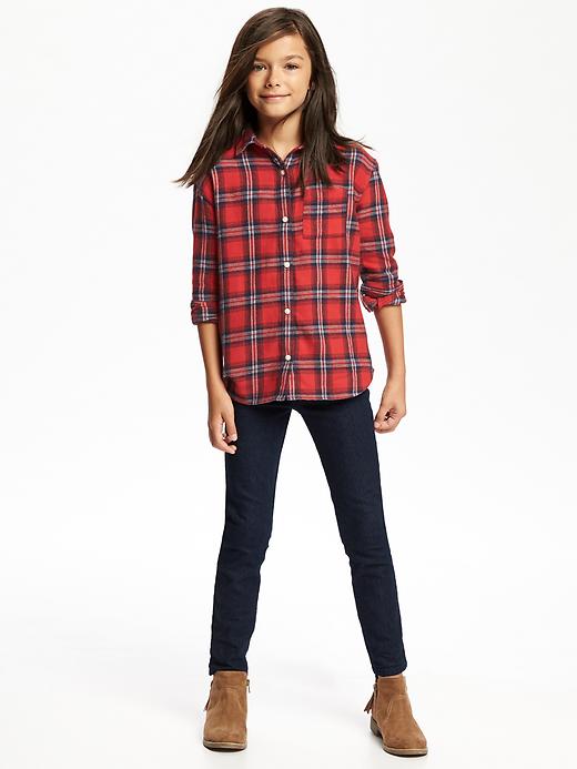 View large product image 2 of 2. Plaid Flannel Boyfriend Shirt for Girls