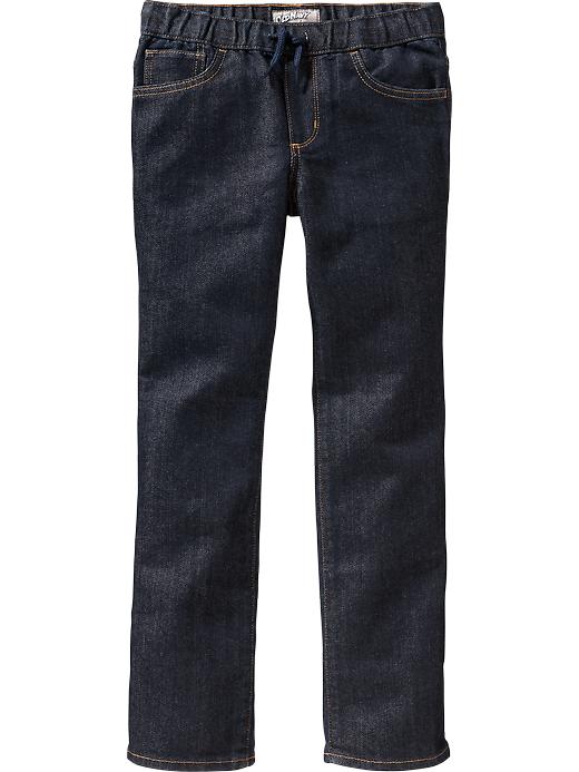 View large product image 1 of 2. Boys Pull-On Denim Jeans