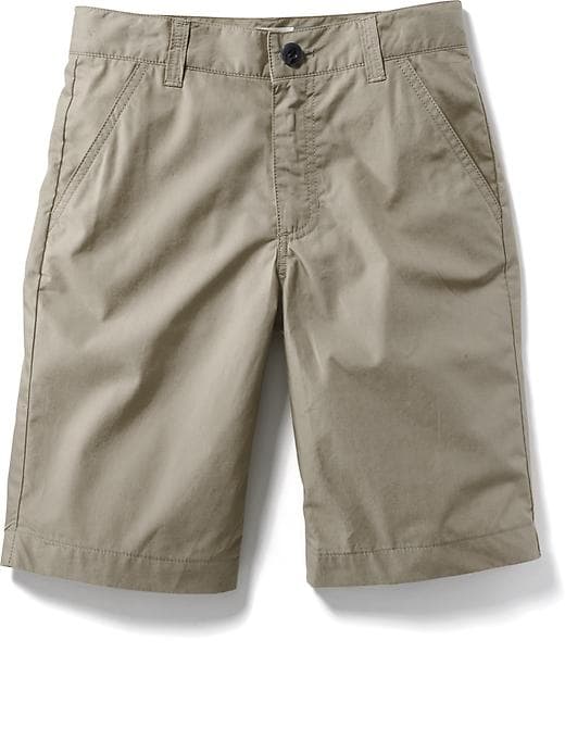 View large product image 1 of 1. Poplin Flat Front Shorts for Boys