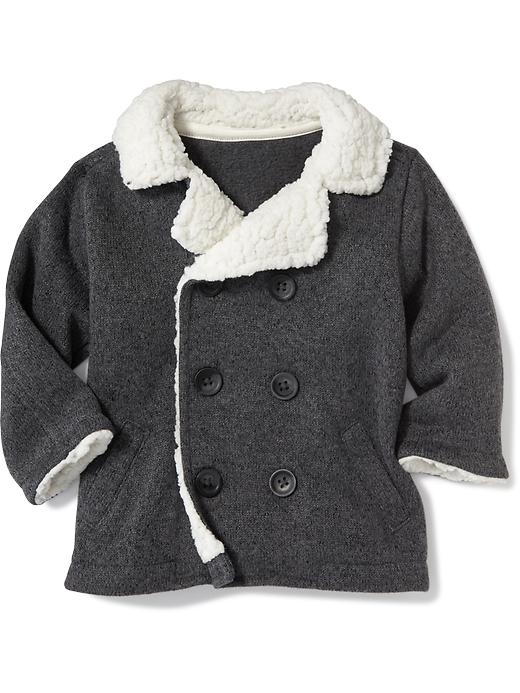 View large product image 1 of 1. Sherpa-Collar Fleece Peacoat for Baby