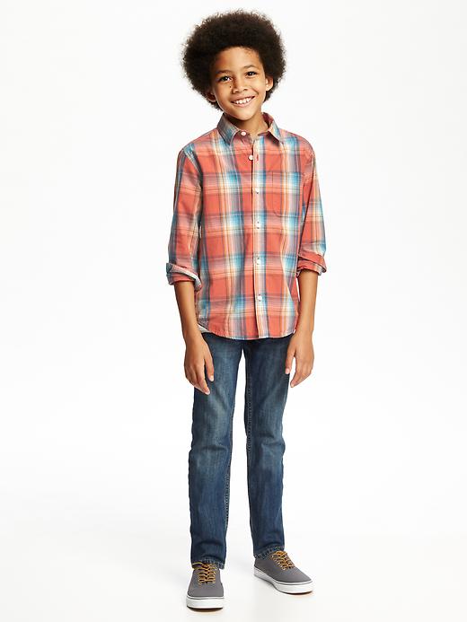 View large product image 2 of 2. Classic Plaid Pocket Shirt For Boys