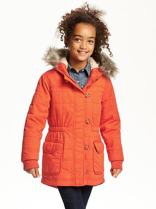 View large product image 1 of 2. Faux-Fur Trim Parka for Girls