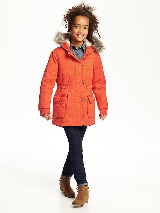View large product image 2 of 2. Faux-Fur Trim Parka for Girls