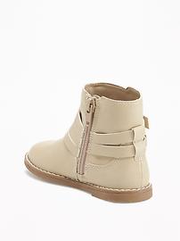 View large product image 3 of 4. Strappy-Buckled Boots For Toddler Girls