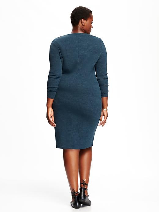 Image number 2 showing, Sweater-Knit Plus-Size Bodycon Dress