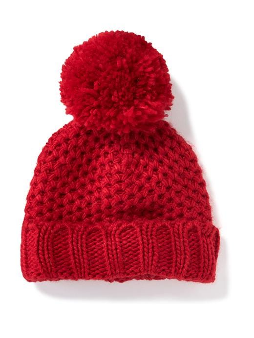 View large product image 1 of 1. Pom-Pom Honeycomb-Knit Beanie for Baby