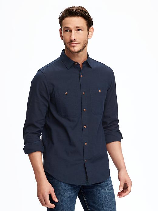 View large product image 1 of 1. Regular-Fit Denim Shirt for Men