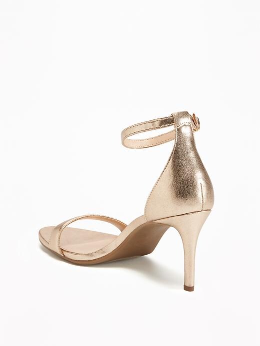 Image number 3 showing, Metallic Ankle-Strap Sandals for Women