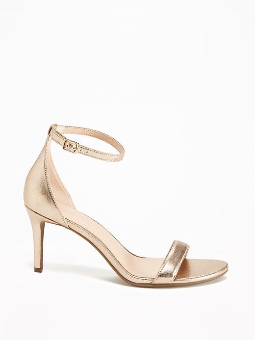 Image number 4 showing, Metallic Ankle-Strap Sandals for Women