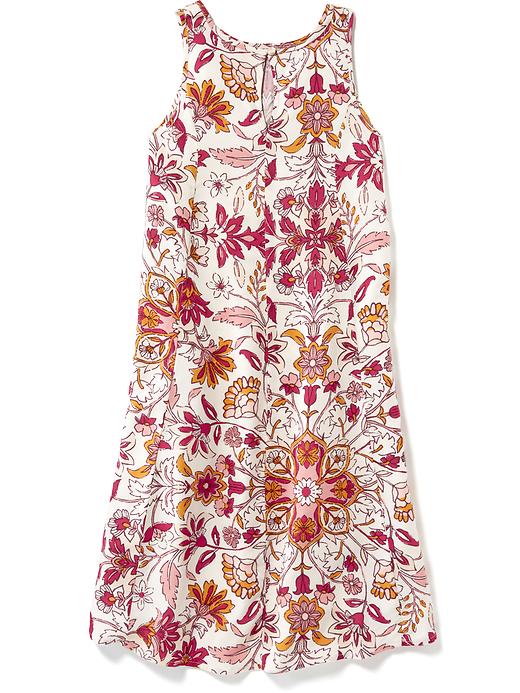 View large product image 2 of 2. Patterned Trapeze Pocket Dress for Girls