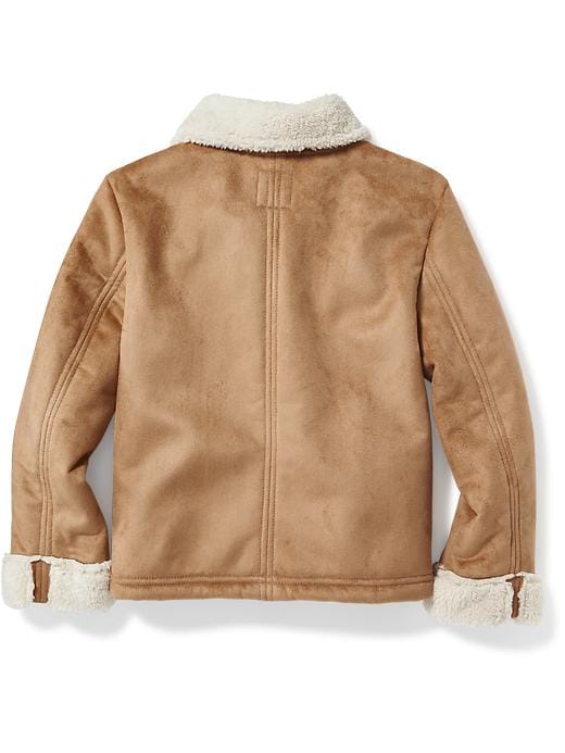 View large product image 2 of 3. Faux-Shearling Moto Jacket for Girls