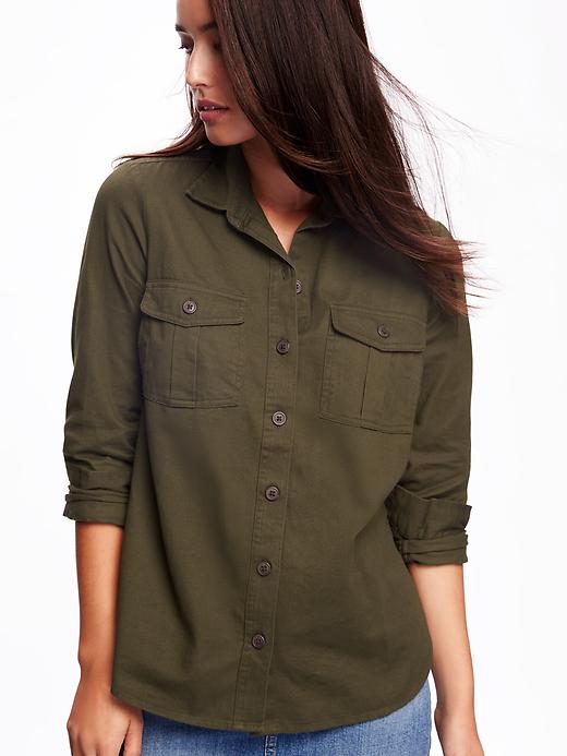 Image number 4 showing, Classic Utility Shirt for Women