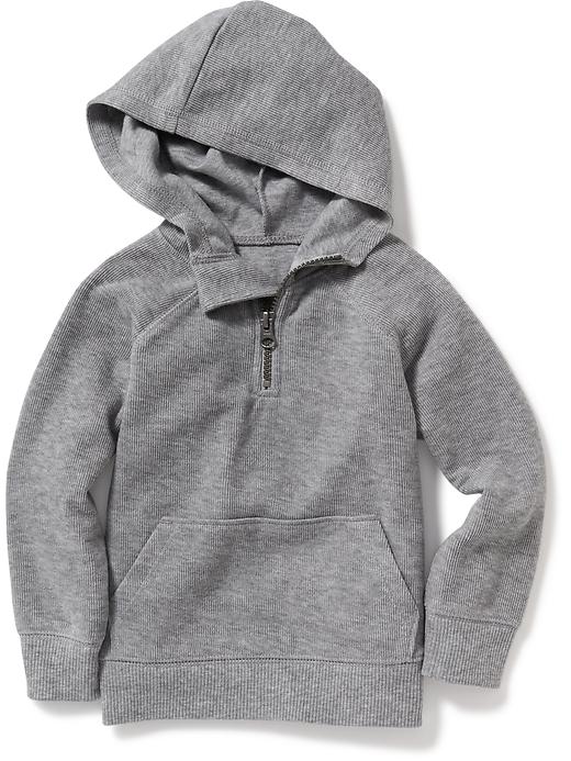 View large product image 1 of 1. French-Rib 1/4-Zip Hoodie for Toddler