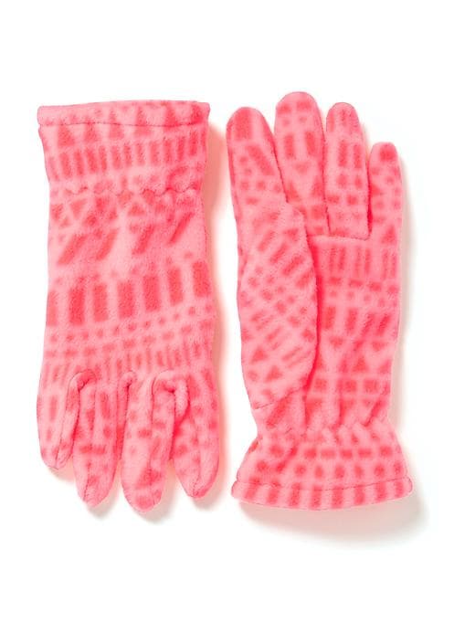 View large product image 1 of 1. Patterned Performance Fleece Gloves for Girls