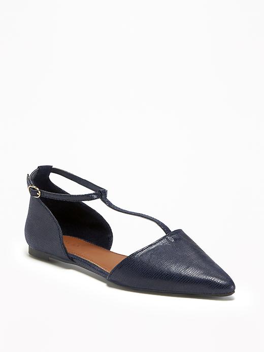 Image number 1 showing, T-Strap D'Orsay Flats for Women