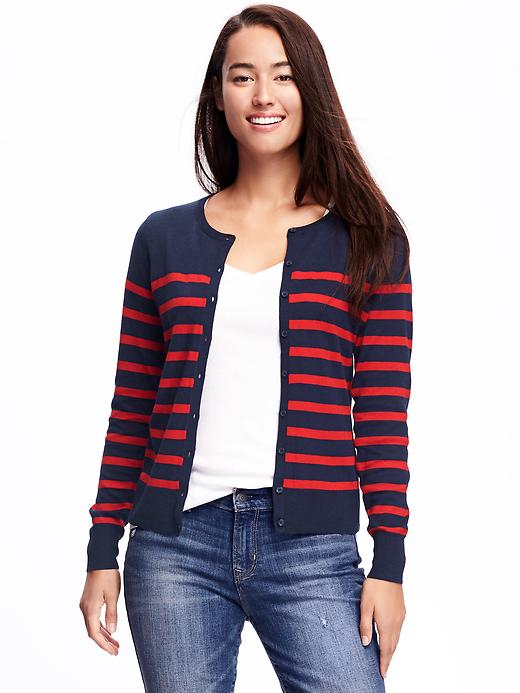 View large product image 1 of 1. Classic Crew-Neck Cardi for Women