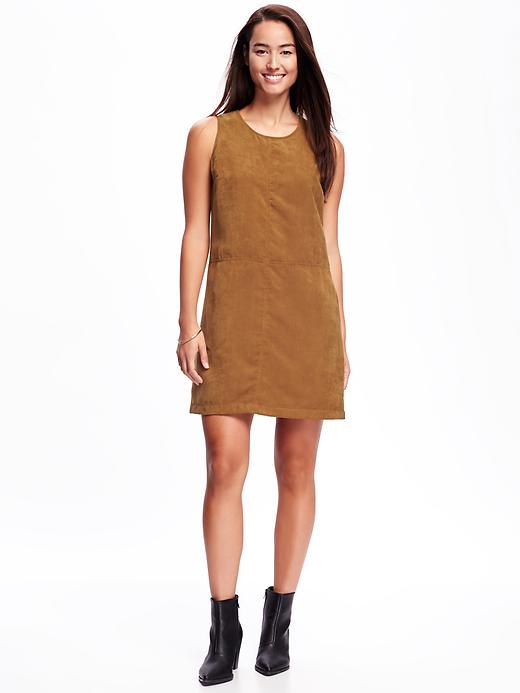 Image number 1 showing, Sueded Shift Dress for Women