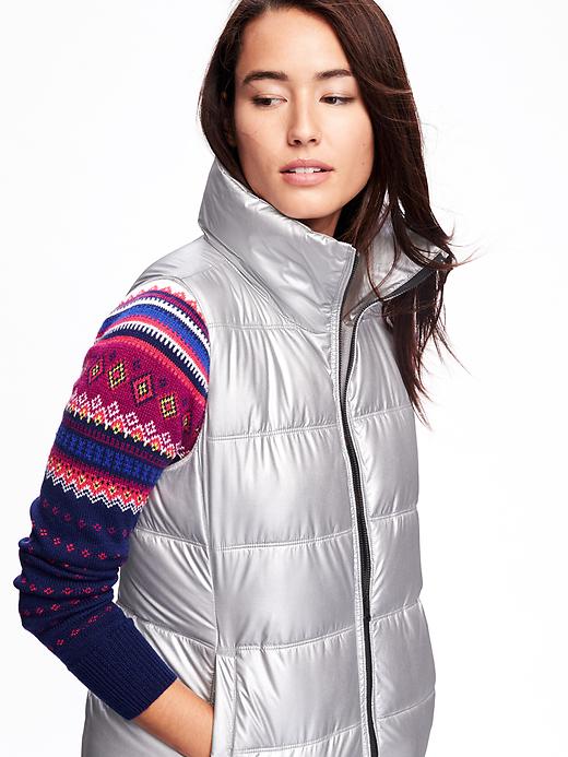 Image number 4 showing, Metallic Frost-Free Vest for Women