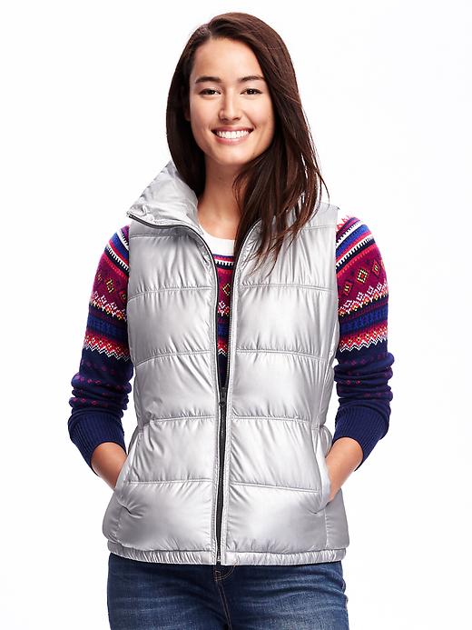 Image number 1 showing, Metallic Frost-Free Vest for Women