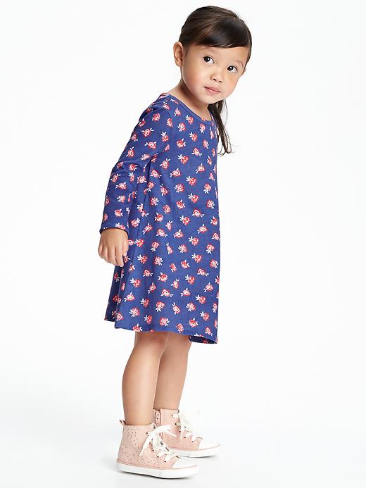 View large product image 1 of 1. Floral-Print Jersey Dress for Toddler Girls
