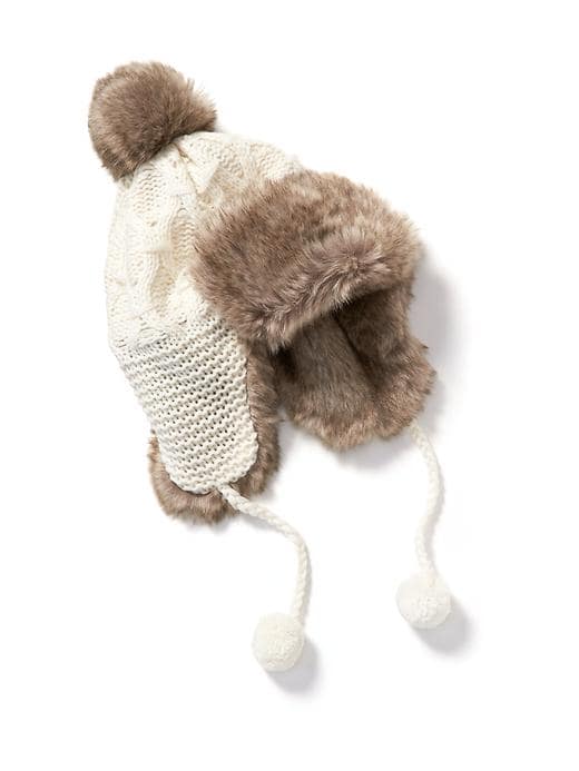 View large product image 1 of 2. Faux-Fur-Lined Trapper Hat for Women
