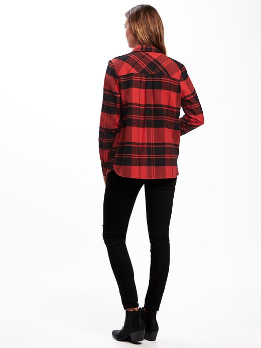 Image number 2 showing, Classic Flannel Shirt Jacket for Women