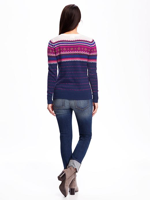 Image number 2 showing, Fair Isle Crew-Neck Pullover for Women