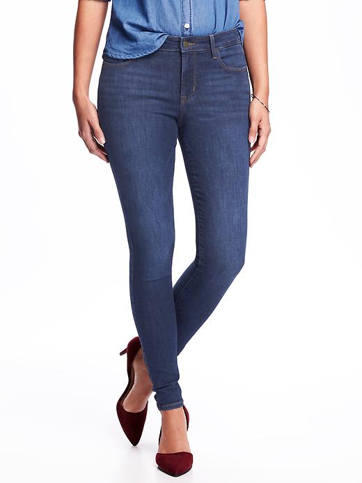 View large product image 1 of 2. Mid-Rise Super-Soft Skinny Rockstar Jeans for Women