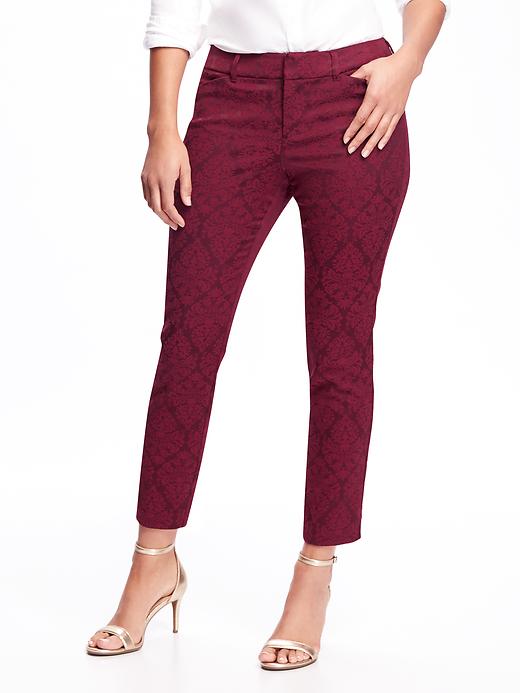View large product image 1 of 1. Mid-Rise Pixie Jacquard Pants for Women