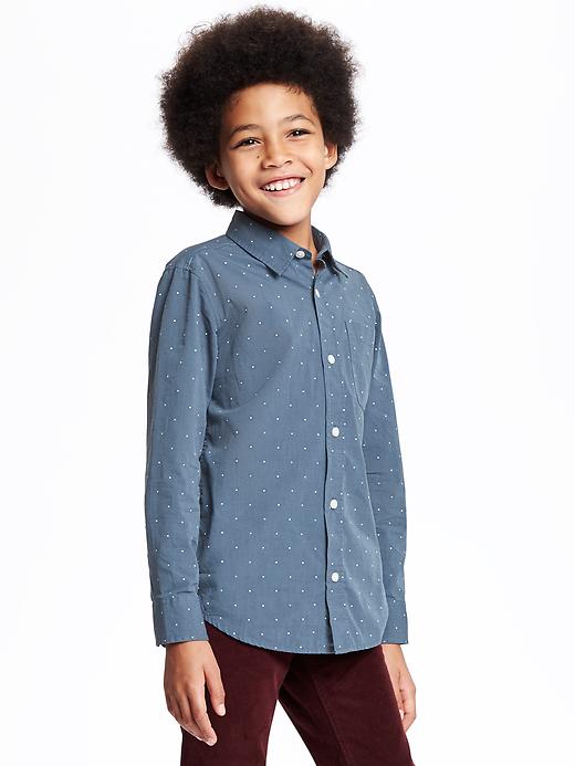 View large product image 1 of 2. Classic Printed Poplin Shirt For Boys