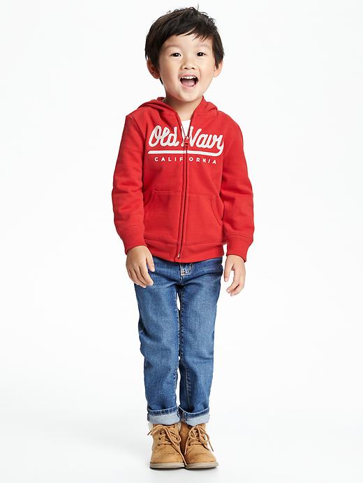 View large product image 2 of 2. Logo Zip-Front Fleece Hoodie for Toddler Boys
