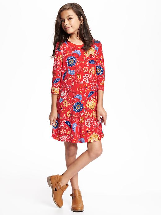 View large product image 1 of 1. Patterned Swing Dress for Girls