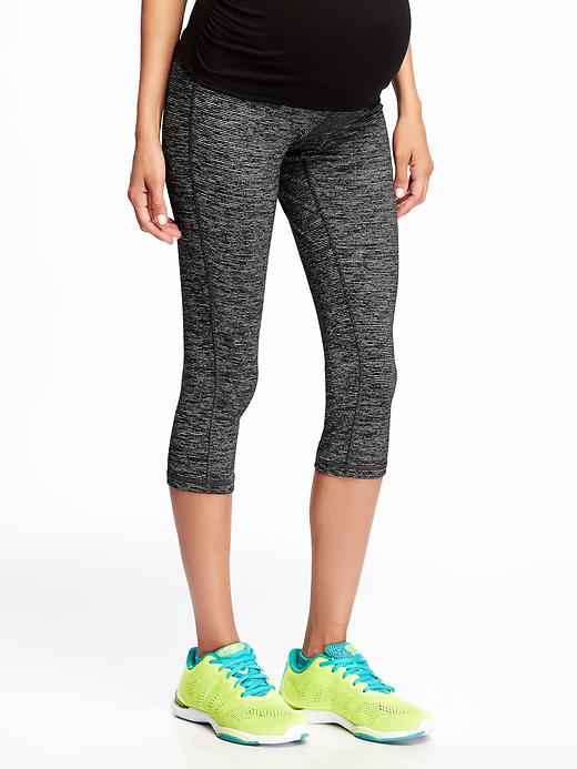 View large product image 1 of 3. Maternity Full-Panel Elevate Compression Crops