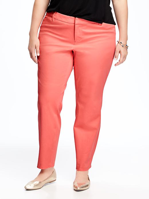 View large product image 1 of 1. Smooth & Slim Plus-Size Pixie Pants