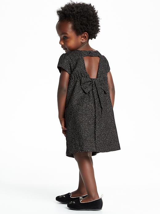 View large product image 1 of 2. Sparkle-Patterned Bow-Back Dress for Toddler Girls