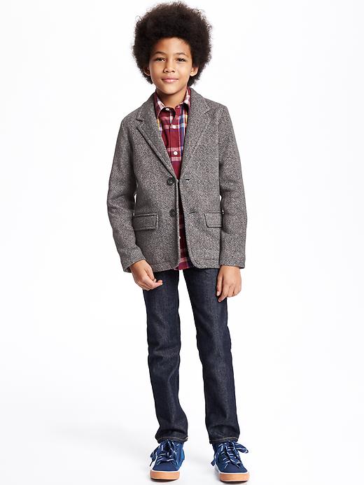 View large product image 2 of 3. Herringbone Blazer For Boys