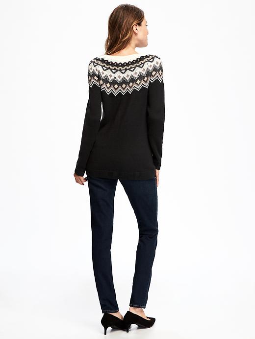 Image number 2 showing, Maternity Fair Isle Sweater