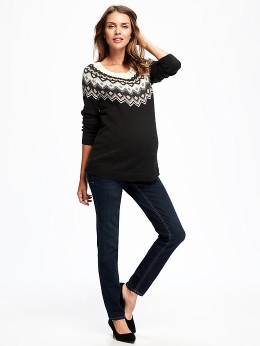 Image number 3 showing, Maternity Fair Isle Sweater