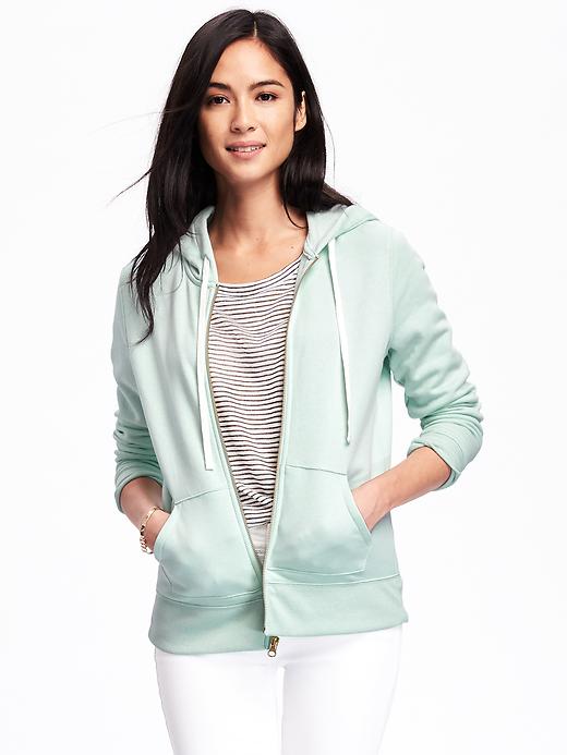 View large product image 1 of 1. Relaxed Zip-Front Hoodie for Women