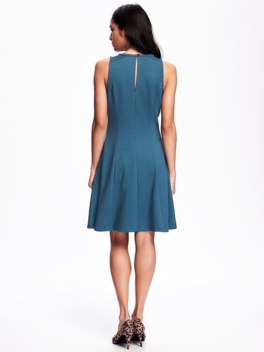 Image number 2 showing, Double-Knit Fit & Flare Dress for Women