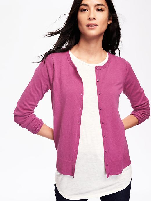 Image number 4 showing, Classic Crew-Neck Cardi for Women