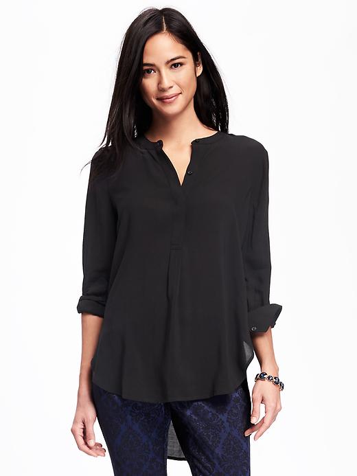 Image number 1 showing, Lightweight Popover Blouse for Women