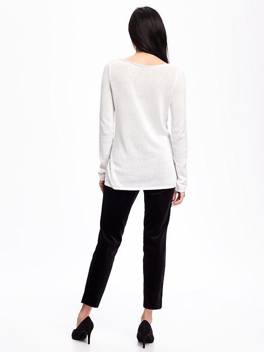 Image number 2 showing, Classic Crew-Neck Sweater for Women