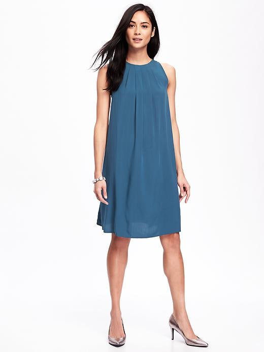 Image number 1 showing, Pleated High-Neck Tank Dress for Women