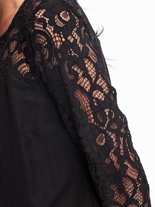 Image number 4 showing, Lace-Trim Shift Dress for Women